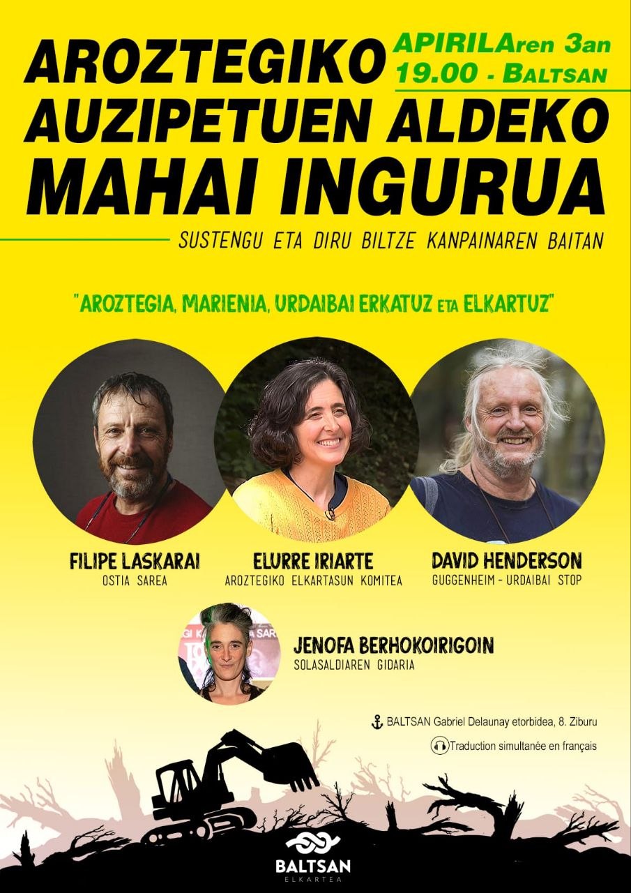 Aroztegia, Marienia, Urdaibai erkatuz eta elkartuz