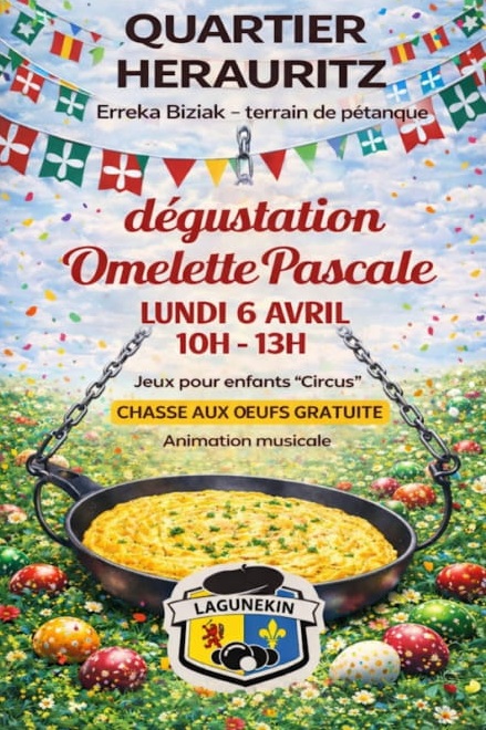 Chasse aux oeufs et omelette
